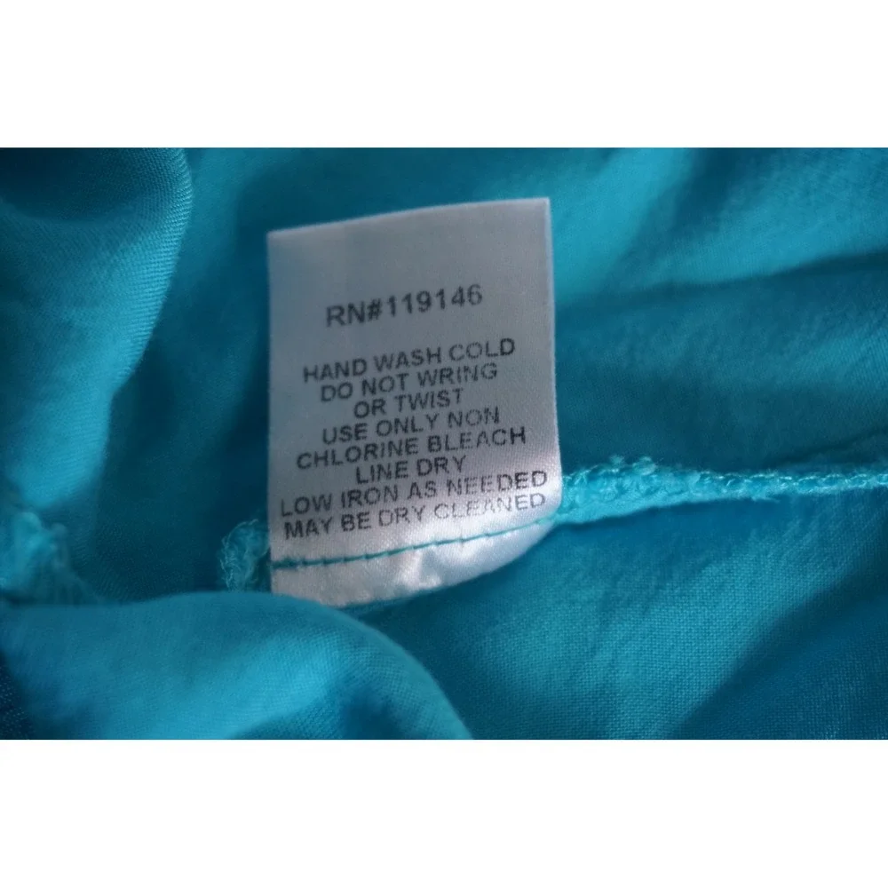 Jodifl Turquoise Floral Embroidered Off Shoulder Mini Dress B1769 Teal Blue L
